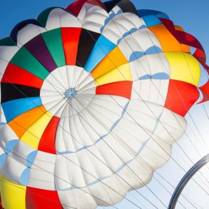 the vibrant colors of parasailing obx