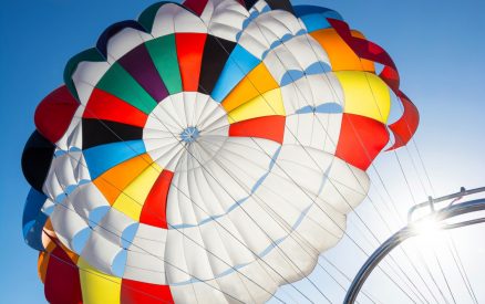 the vibrant colors of parasailing obx