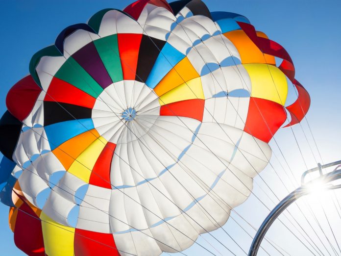 the vibrant colors of parasailing obx