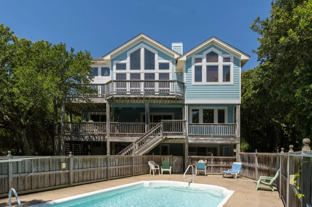 A back view of the rental Donna's Dream.