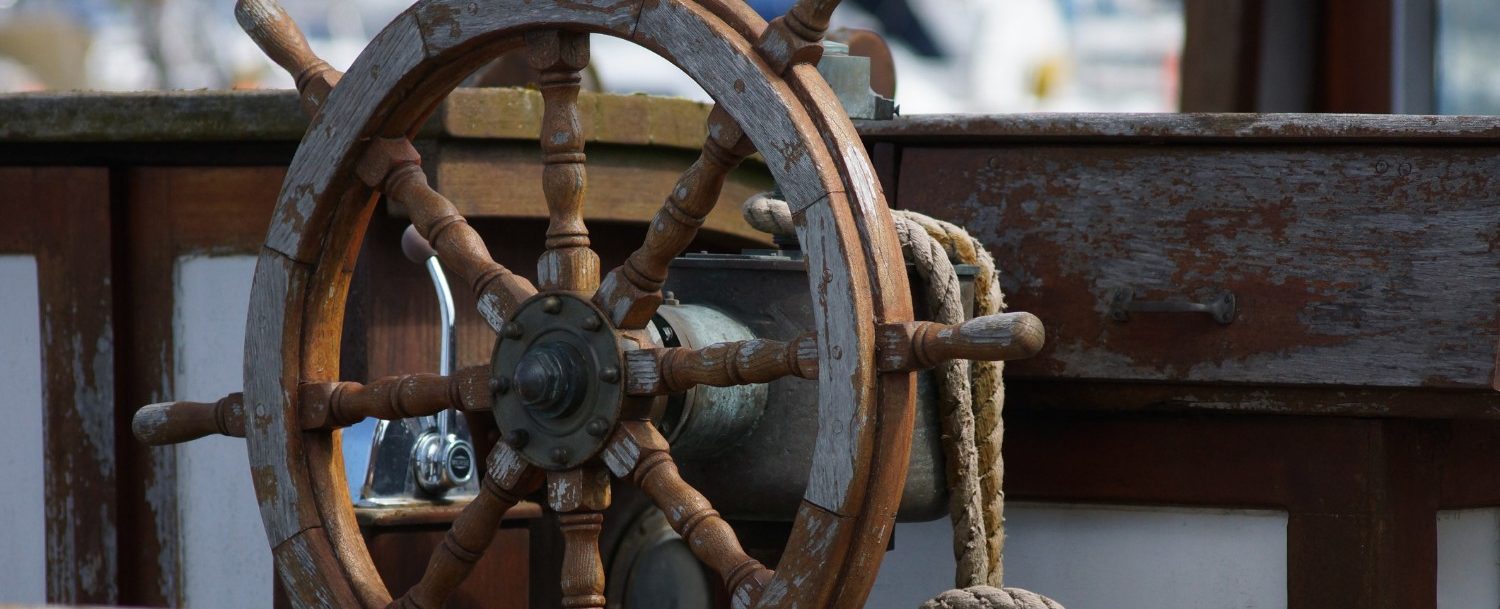 old ship steering wheel at graveyard of the atlantic museum