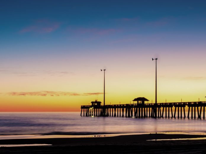 This photo of Jennette"s Pier was taken in the Early morning In Nags Head North Carolina, at the Outer Banks