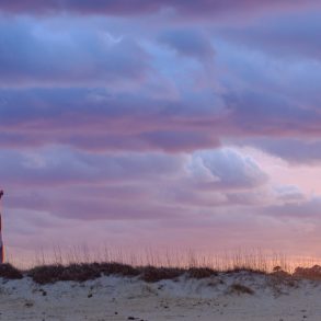 cape hatteras lighthouse, purple sky