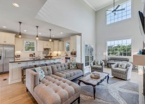 outer banks vacation rentals, living room