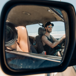 driving on the beach on the outer banks