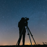stargazing on the outer banks with telescope
