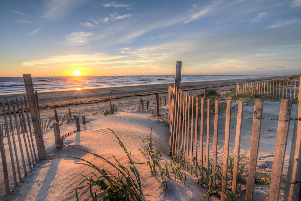 Outer Banks Beach at Sunrise from the Sand Dunes