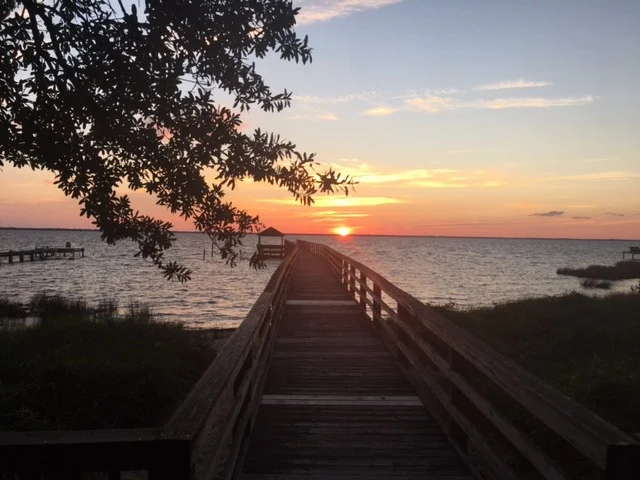 The Currituck Sound access from the rental, Breezy Banks. 